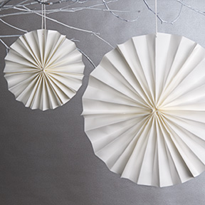 Easy to make paper rosettes by Paper Source